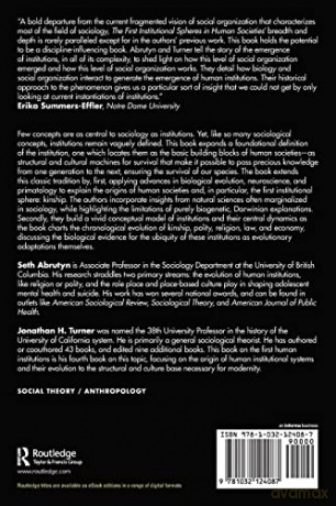 First Institutional Spheres In Human Soc - Seth Abrutyn [KSIĄŻKA]