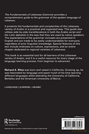 Fundamentals Of Lebanese Grammar - Richard A. Kline [KSIĄŻKA]