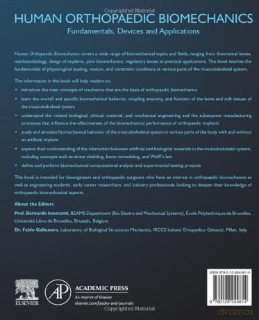 Human Orthopaedic Biomechanics - Bernardo Innocenti [KSIĄŻKA]