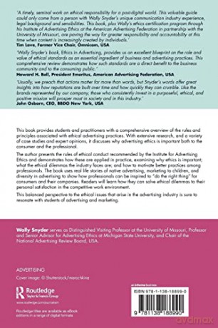 Ethics In Advertising: Making The Case F - Wally Snyder [KSIĄŻKA]