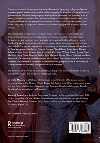 History Of Economic Thought Reader Ii - Steven G Medema [KSIĄŻKA]