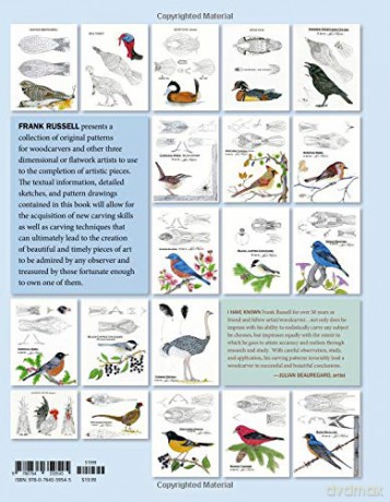 50 Bird Woodcarving Patterns - Frank C. Russell [KSIĄŻKA]