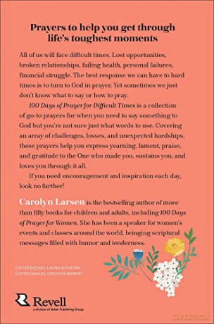 100 Days Of Prayer For Difficult Times - Carolyn Larsen [KSIĄŻKA]