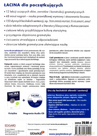 Łacina dla początkujących - praca zbiorowa [KSIĄŻKA]+[CD]