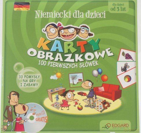Niemiecki dla dzieci - Karty obrazkowe. 100 pierwszych słówek - praca zbiorowa [KSIĄŻKA]+[CD]