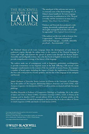 Blackwell History Of The Latin Language - James Clackson [KSIĄŻKA]