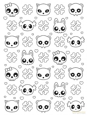 Creepy Cute Kawaii Coloring Book - Mary Eakin [KSIĄŻKA]