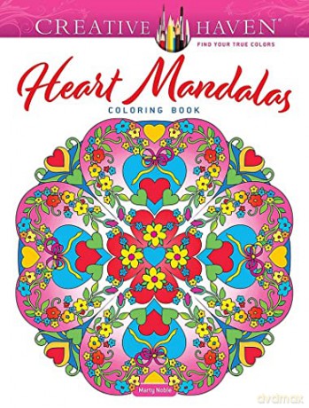 Creative Haven Heart Mandalas Coloring - Marty Noble [KSIĄŻKA]