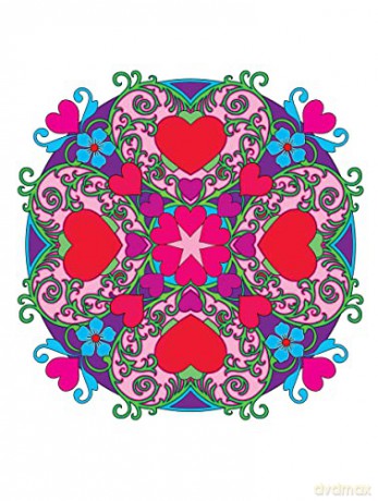 Creative Haven Heart Mandalas Coloring - Marty Noble [KSIĄŻKA]
