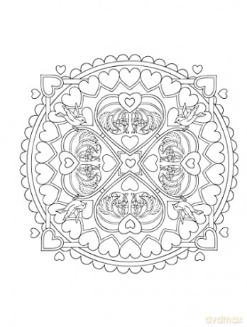 Creative Haven Heart Mandalas Coloring - Marty Noble [KSIĄŻKA]
