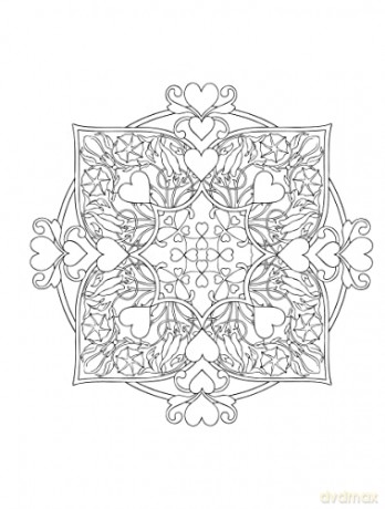Creative Haven Heart Mandalas Coloring - Marty Noble [KSIĄŻKA]