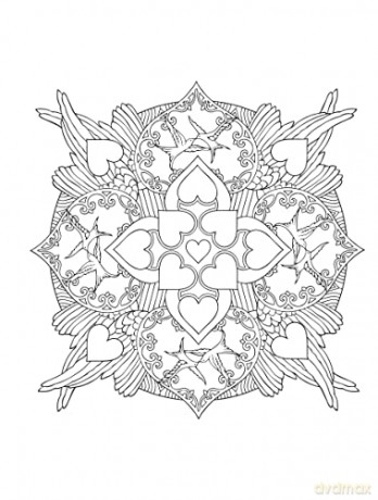 Creative Haven Heart Mandalas Coloring - Marty Noble [KSIĄŻKA]