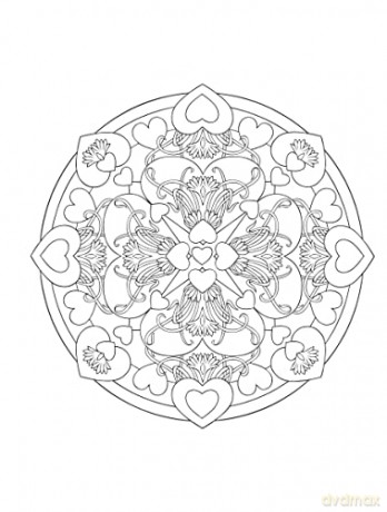 Creative Haven Heart Mandalas Coloring - Marty Noble [KSIĄŻKA]