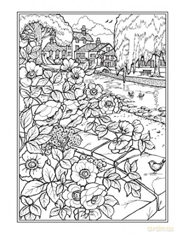 Creative Haven Village Charm Coloring Bk - Teresa Goodridge [KSIĄŻKA]
