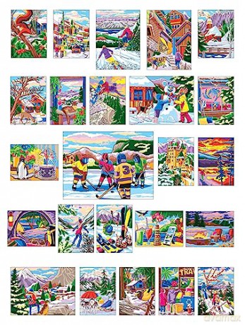 Charming Wintertime Scenes Color/Number - George Toufexis [KSIĄŻKA]