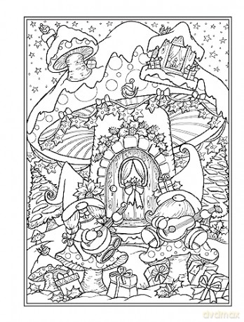 Christmas Gnomes Coloring Book - Teresa Goodridge [KSIĄŻKA]
