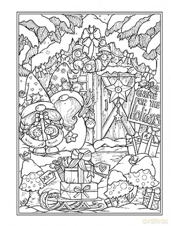 Christmas Gnomes Coloring Book - Teresa Goodridge [KSIĄŻKA]