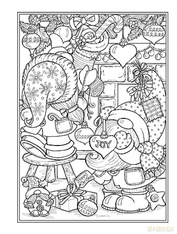 Christmas Gnomes Coloring Book - Teresa Goodridge [KSIĄŻKA]