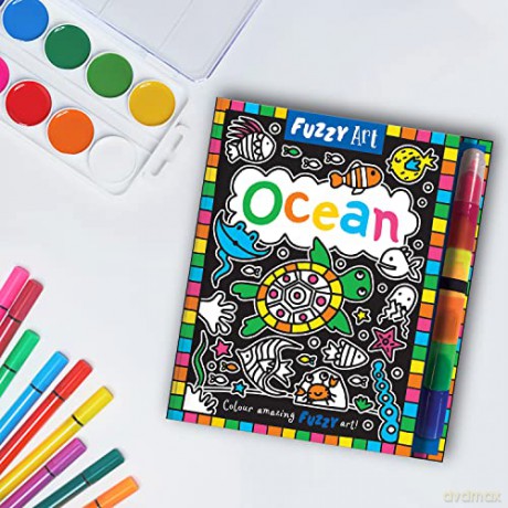Fuzzy Art Ocean Colouring Book - Melanie Hibbert [KSIĄŻKA]