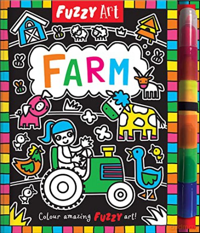 Fuzzy Art Farm Colouring Book - Melanie Hibbert [KSIĄŻKA]