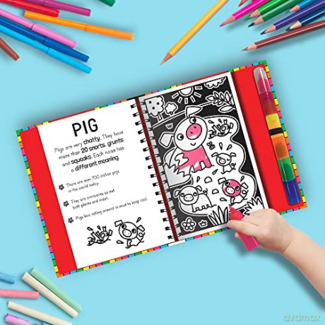 Fuzzy Art Farm Colouring Book - Melanie Hibbert [KSIĄŻKA]