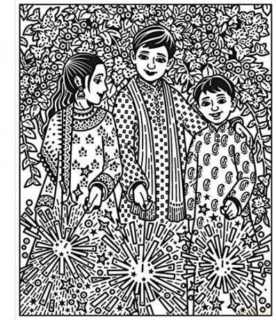 Diwali Magic Painting Book - Sam Baer [KSIĄŻKA]