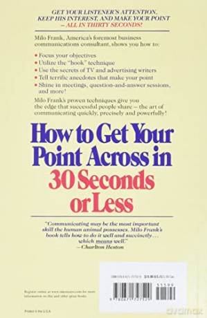 How To Get Your Point Across In 30 Secon - Milo O. Frank [KSIĄŻKA]