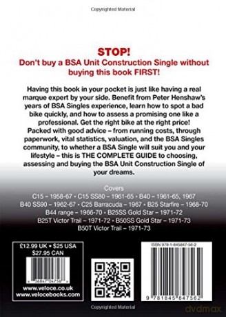 Bsa 350 500 Unit Construction Singles - Peter Henshaw [KSIĄŻKA]