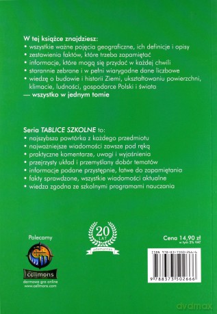 Tablice szkolne. Geografia 2012 - opracowanie zbiorowe [KSIĄŻKA]