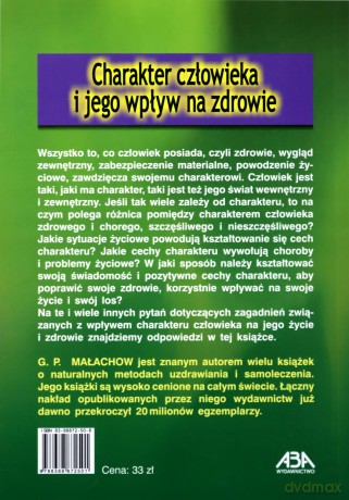 Charakter człowieka i jego wpływ na zdrowie - Małachow [KSIĄŻKA]