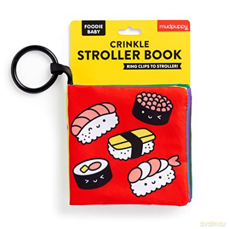 Foodie Baby Crinkle Fabric Stroller Book - Mochi Kids [KSIĄŻKA]