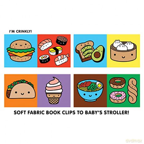 Foodie Baby Crinkle Fabric Stroller Book - Mochi Kids [KSIĄŻKA]
