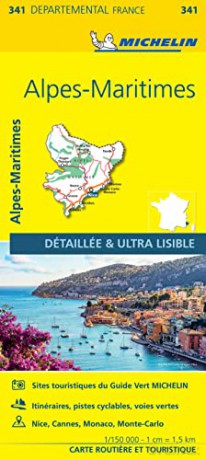Alpes Maritimes Michelin Local Map 341 [KSIĄŻKA]