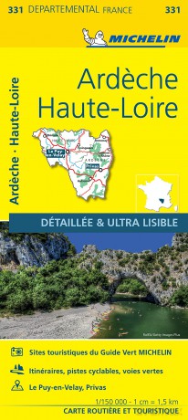Ardeche Haute Loire Michelin Local Map [KSIĄŻKA]