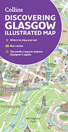 Discovering Glasgow Illustrated Map - Dominic Beddow [KSIĄŻKA]
