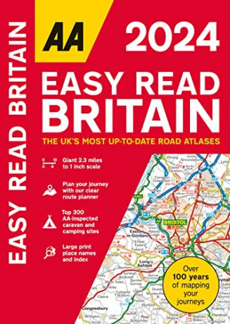 Aa Easy Read Atlas Britain 2024 [KSIĄŻKA]