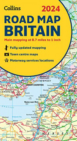 Britain Folded Road Map 2024 - Collins Maps [KSIĄŻKA]