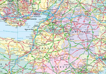Britain Folded Road Map 2024 - Collins Maps [KSIĄŻKA]