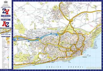 Folkestone A-Z Pocket Street Map - A-Z Maps [KSIĄŻKA]