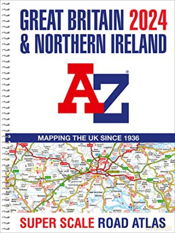 Great Britian Super Scale Road/A3s 2024 - A-Z Maps [KSIĄŻKA]