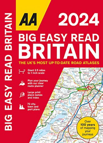 Aa Big Easy Read Atlas Britain 2024 [KSIĄŻKA]