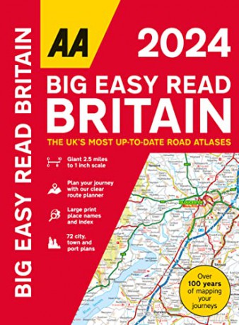 Aa Big Easy Read Atlas Britain 2024 Sp [KSIĄŻKA]