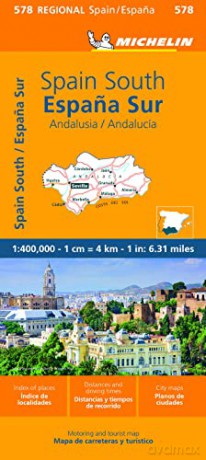 Andalucia Michelin Regional Map 578 - Michelin [KSIĄŻKA]