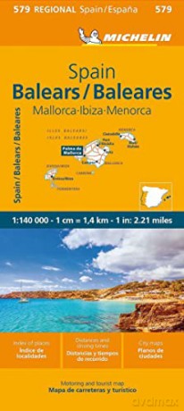 Balears Michelin Regional Map 579 - Michelin [KSIĄŻKA]