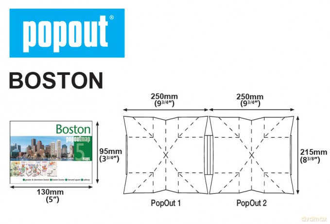 Boston Popout Map - Popout Maps [KSIĄŻKA]