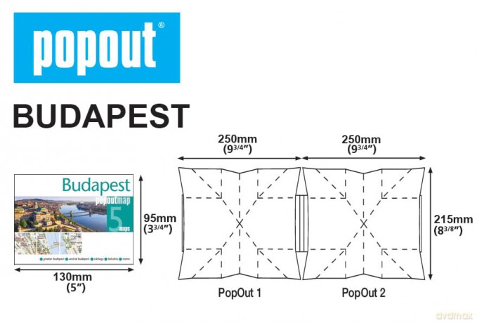 Budapest Popout Map - Popout Maps [KSIĄŻKA]
