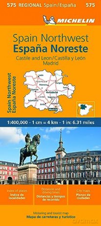 Espana Noroeste Regional Map 575 - Michelin [KSIĄŻKA]