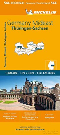 Germany Mideast Michelin Regionl Map 544 - Michelin [KSIĄŻKA]