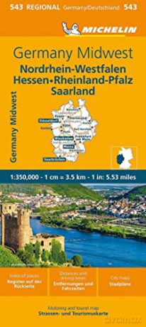 Germany Midwest Michelin/Map 543 [KSIĄŻKA]