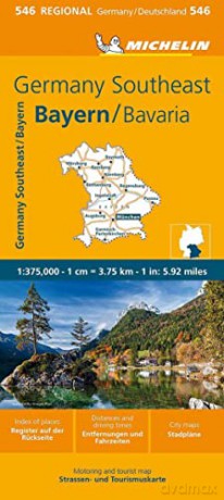 Germany Southeast Bavaria Map 546 - Michelin [KSIĄŻKA]